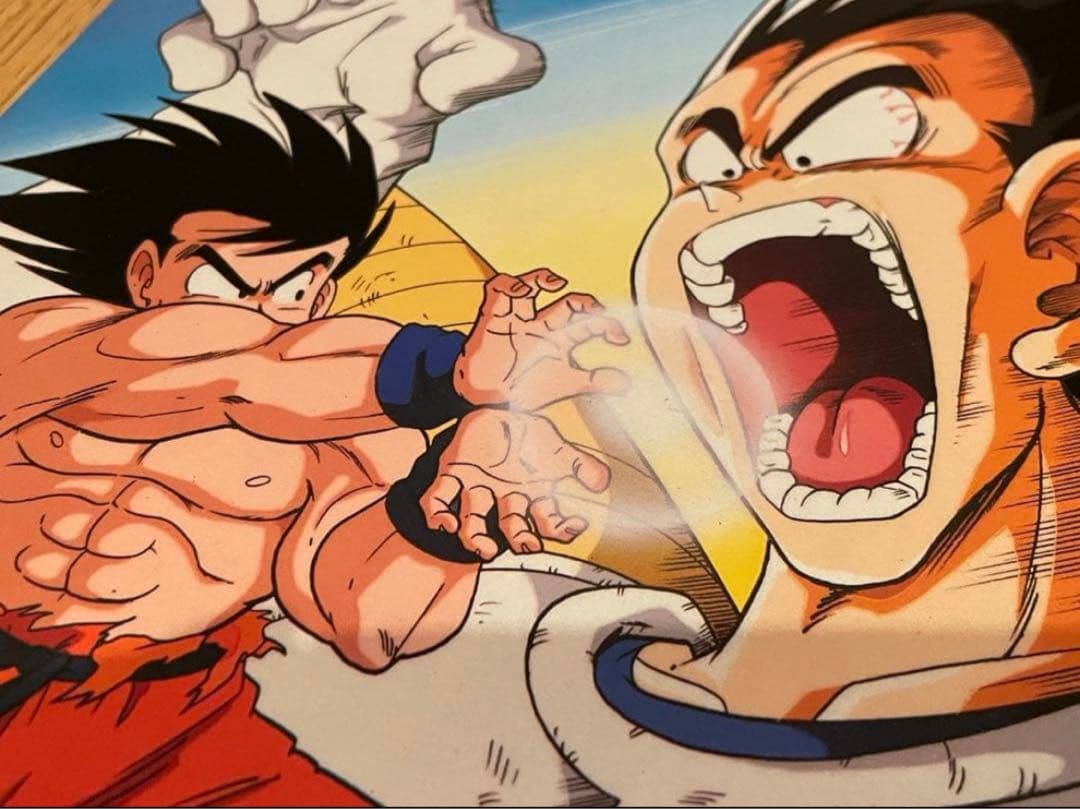 希少！初期版【アマダ】ドラゴンボールＺ　デラックスカード　悟空対ベジータ　レトロ