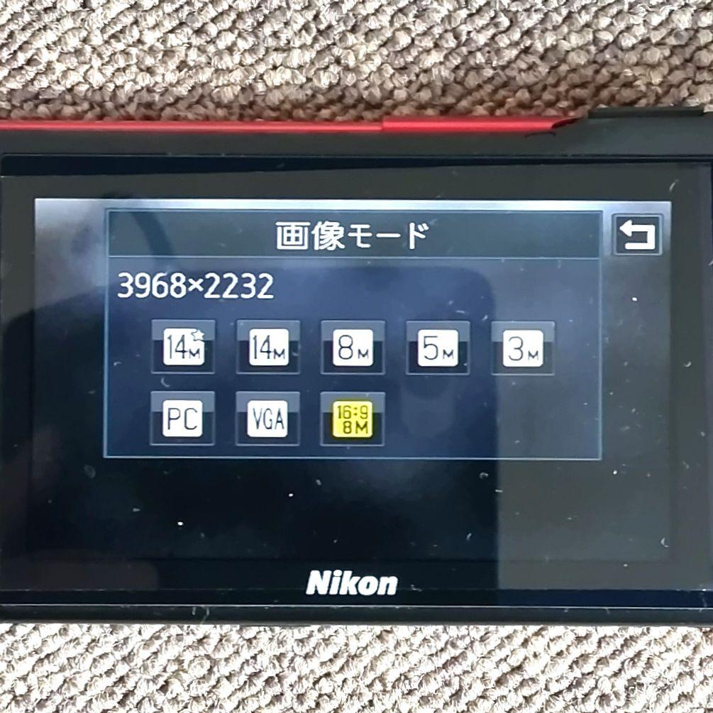 【美品】有機EL Nikon COOLPIX S80 レッド 基本動作確認済