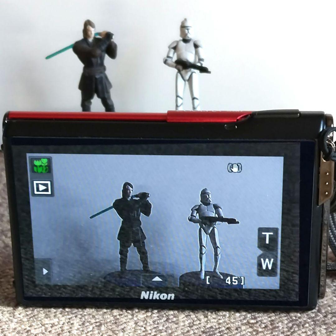 【美品】有機EL Nikon COOLPIX S80 レッド 基本動作確認済