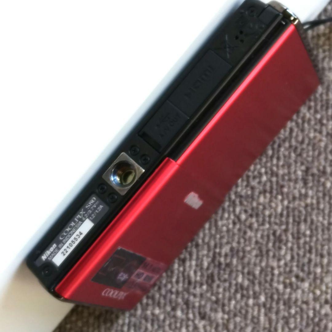 【美品】有機EL Nikon COOLPIX S80 レッド 基本動作確認済