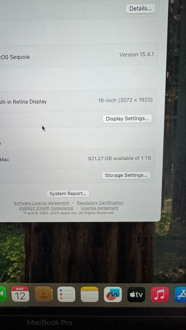 MacBook Pro 16インチ Core i9/32gb/1TB