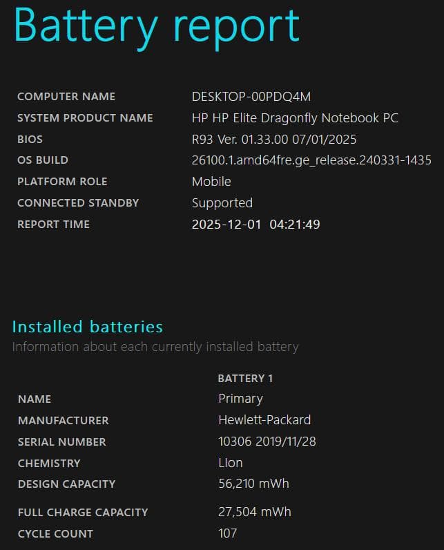 【ジャンク】HP Dragonfly i7-8565U 【正常動作】