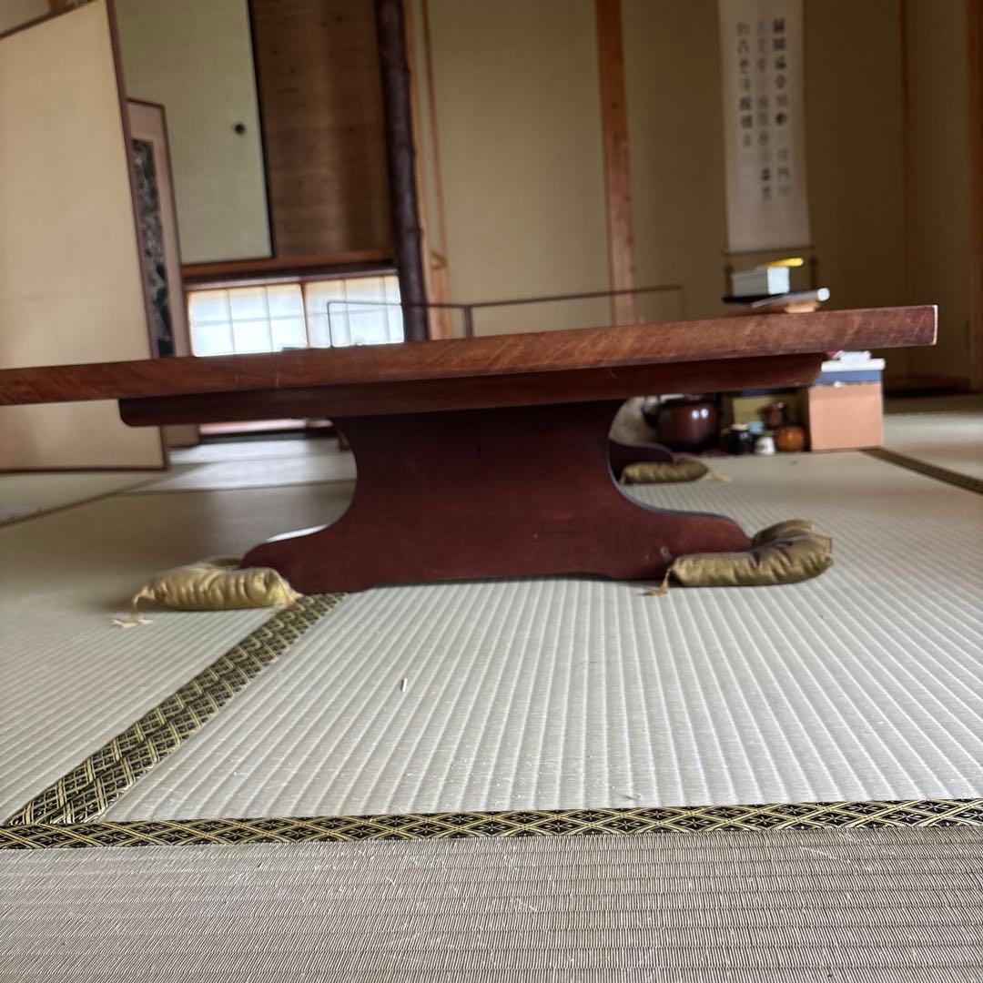 銘木家具　希少！木製低座卓 光沢仕上げ