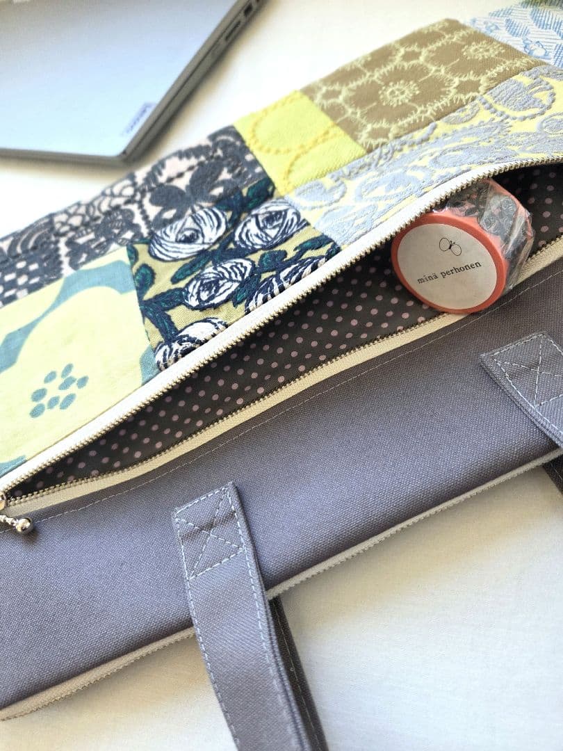 パッチワーク②　ミナペルホネン■PC bag パソコンバッグ