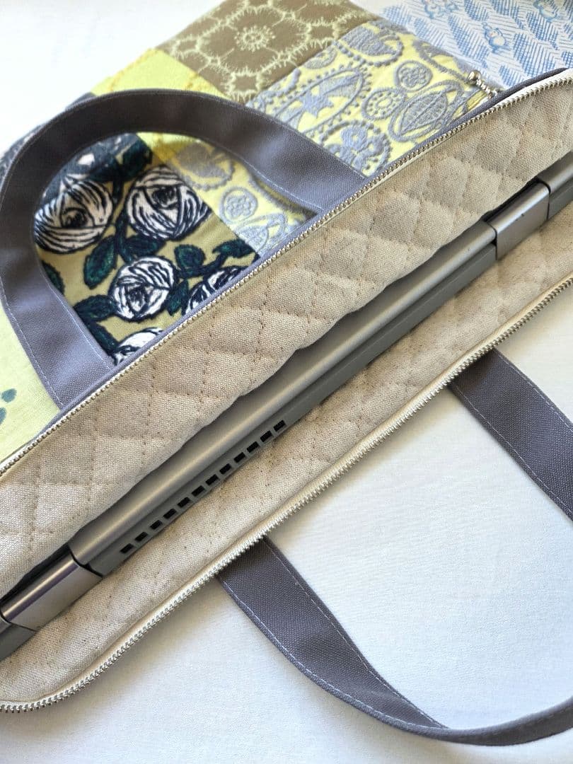 パッチワーク②　ミナペルホネン■PC bag パソコンバッグ