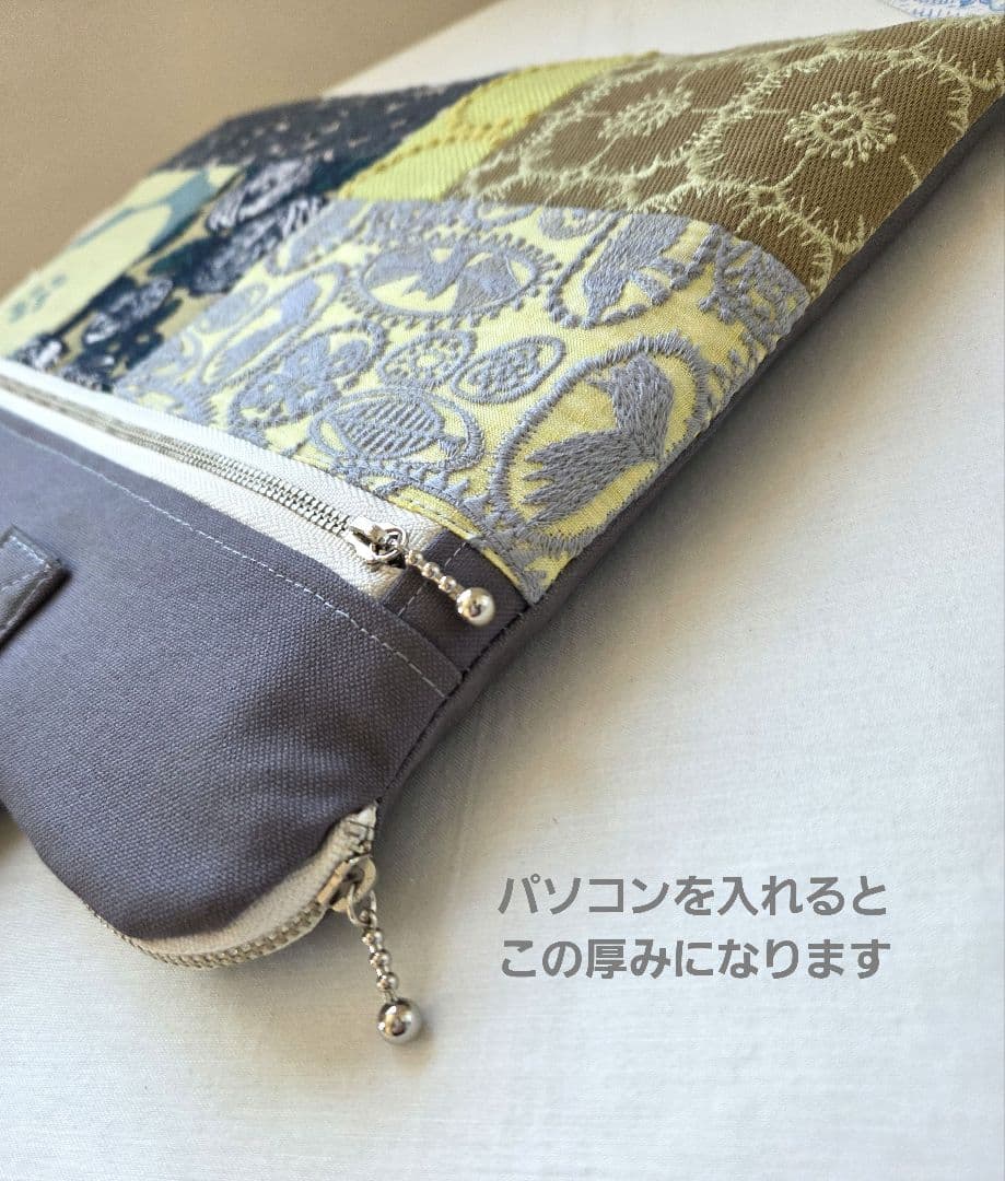 パッチワーク②　ミナペルホネン■PC bag パソコンバッグ