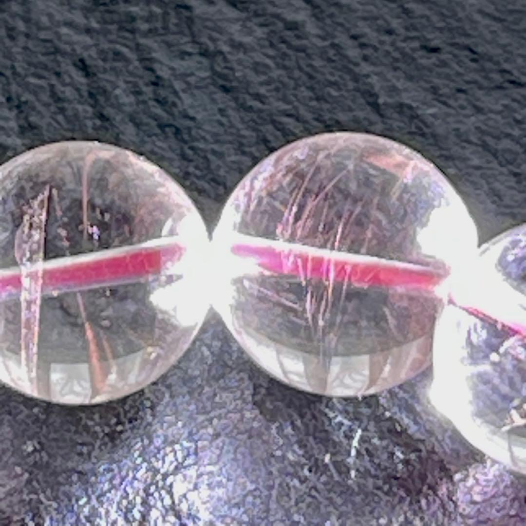 極上✨鑑別書付き　ディスロケーション・インクルージョンクォーツブレス