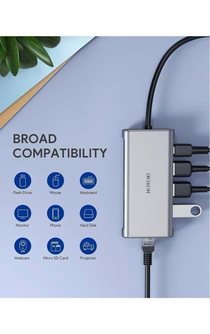 HOYOKI USBハブアダプター 9イン1 Type Cアダプター HDMI