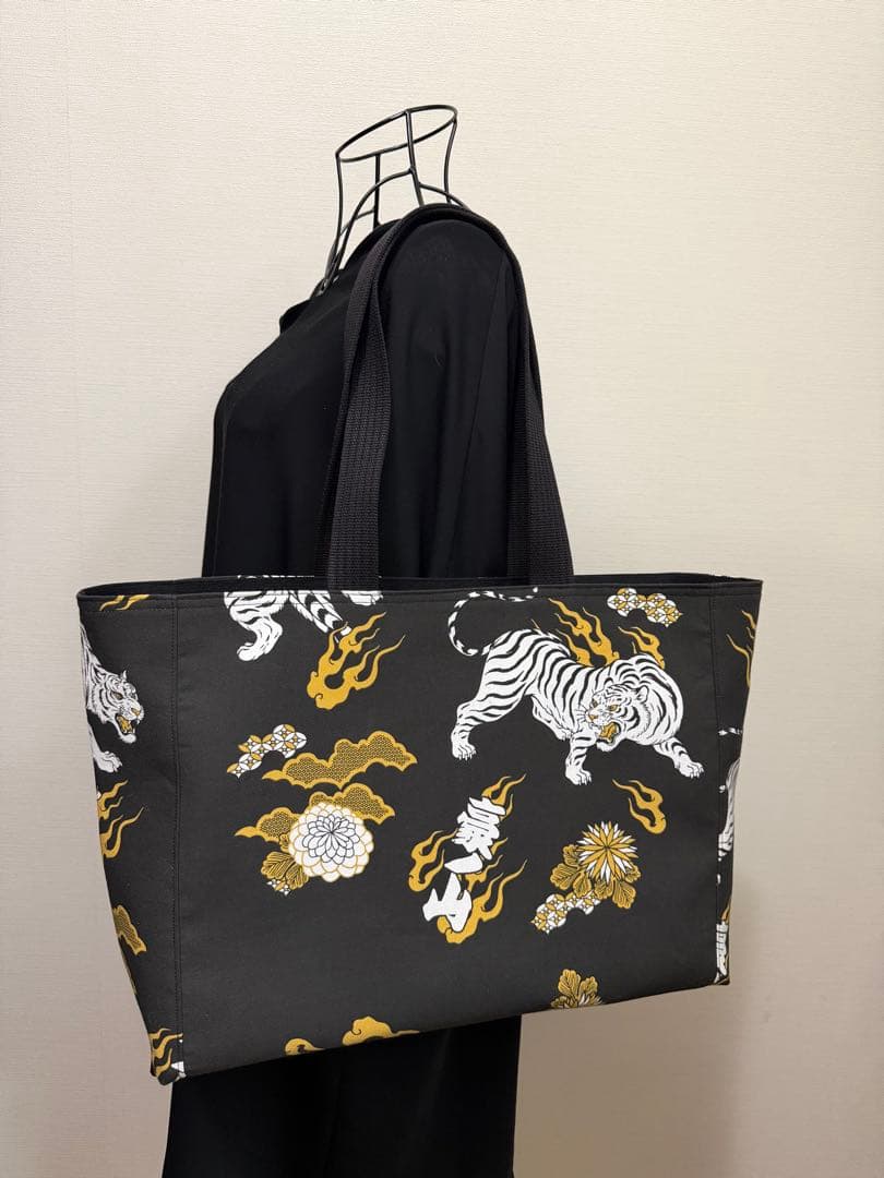 大相撲　豪ノ山　武隈部屋　相撲　浴衣　反物　和柄　粗布　大きめトートバッグ