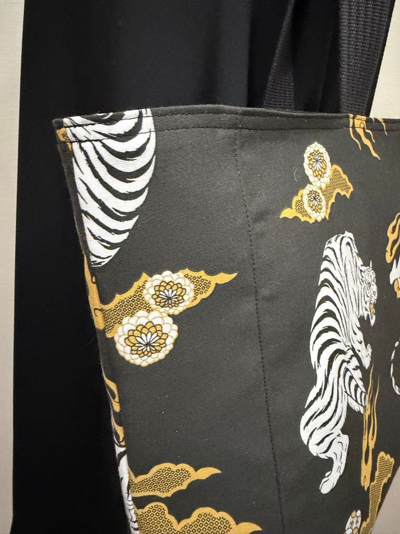 大相撲　豪ノ山　武隈部屋　相撲　浴衣　反物　和柄　粗布　大きめトートバッグ