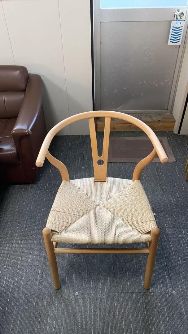 木製アームチェア ウィービング座面 訳あり品　写真をご確認 SF16-08