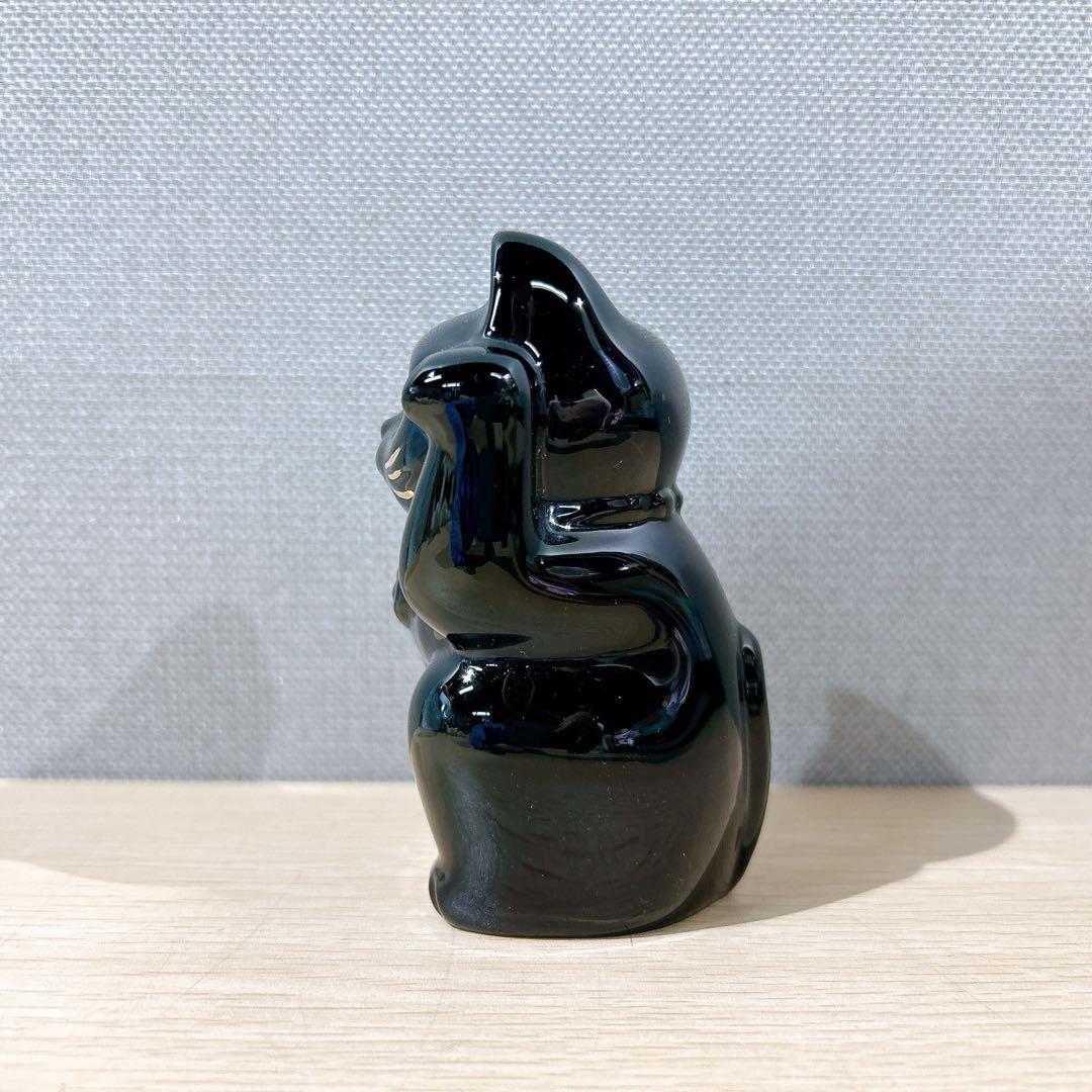 Baccarat フィギュリン ラッキーキャット ミッドナイト バカラ