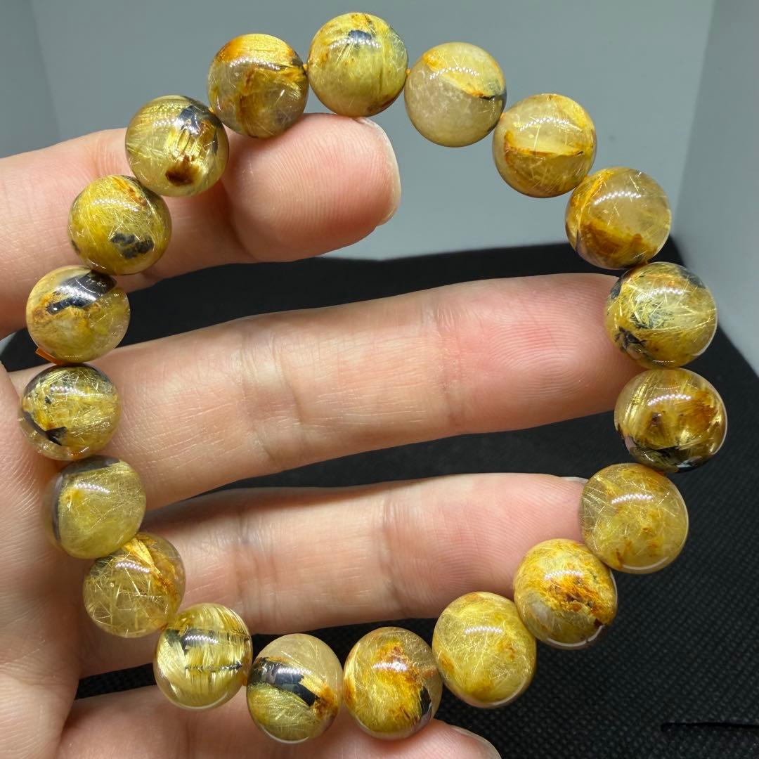 ■太陽放射 ゴールド タイチン ルチル クォーツ 天然石　5558z 106■