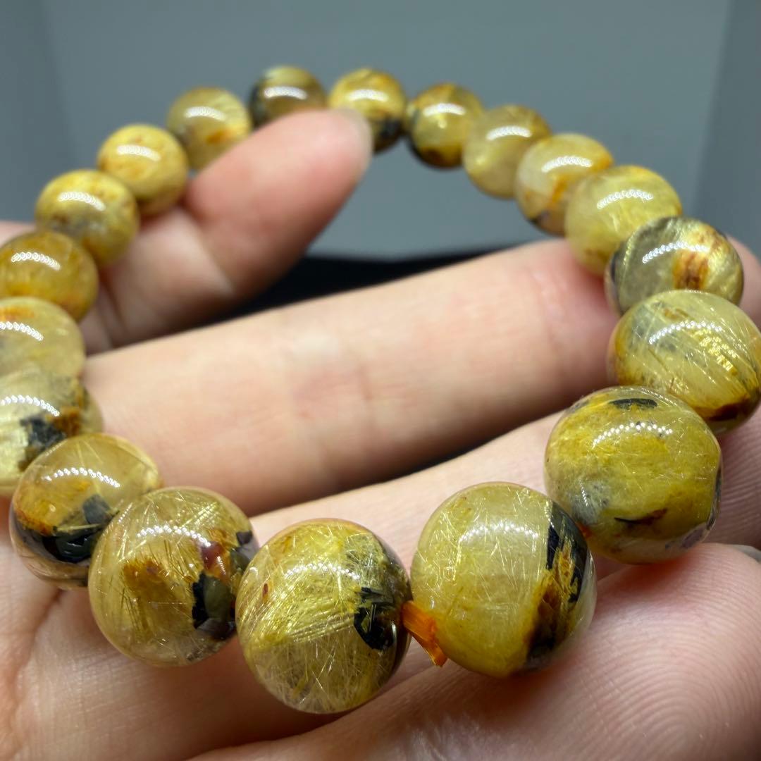 ■太陽放射 ゴールド タイチン ルチル クォーツ 天然石　5558z 106■