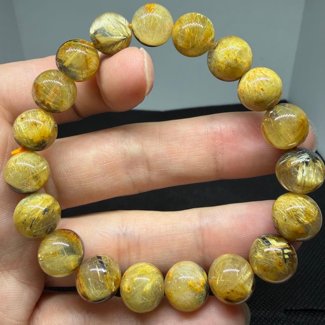 ■太陽放射 ゴールド タイチン ルチル クォーツ 天然石　5558z 106■