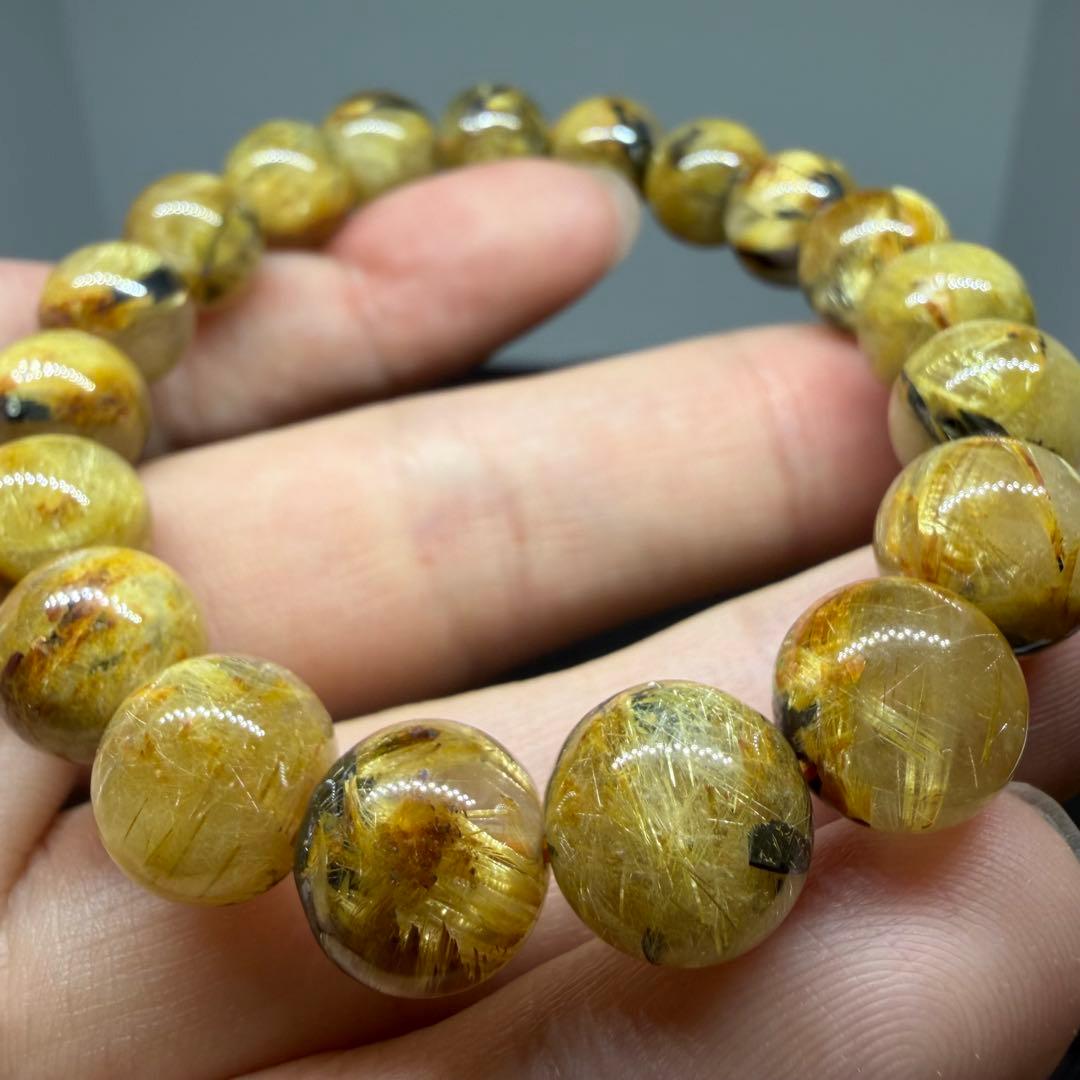 ■太陽放射 ゴールド タイチン ルチル クォーツ 天然石　5558z 106■