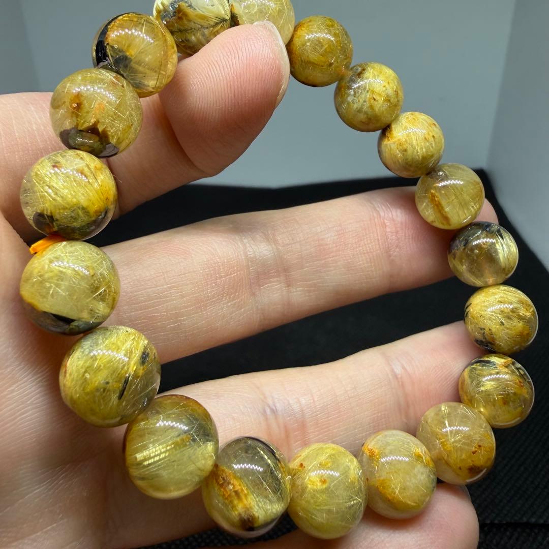 ■太陽放射 ゴールド タイチン ルチル クォーツ 天然石　5558z 106■