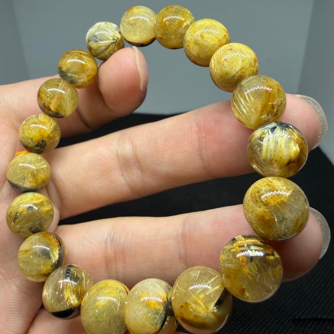 ■太陽放射 ゴールド タイチン ルチル クォーツ 天然石　5558z 106■