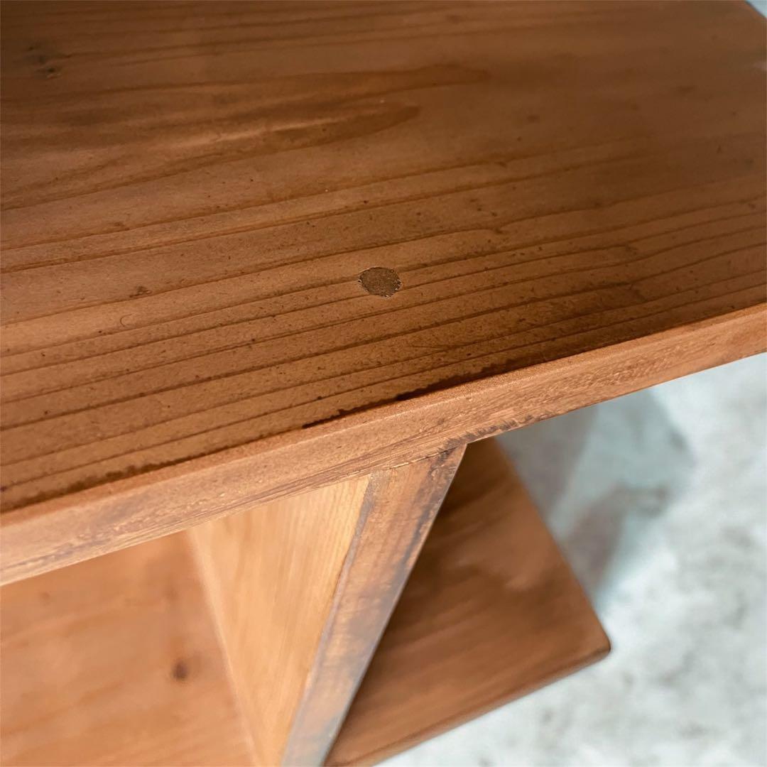 2WAY オープンシェルフ　縦横使用可　ウォルナット塗装　飾り棚 本棚　リビング