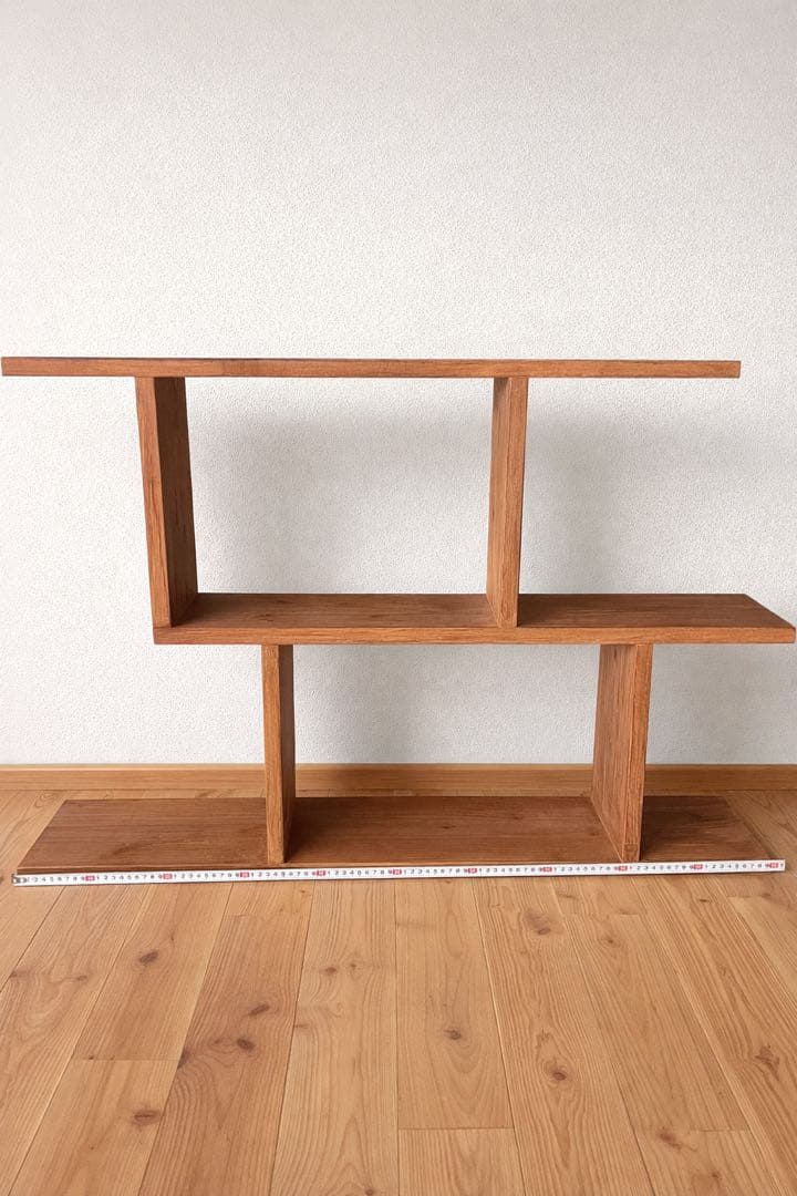 2WAY オープンシェルフ　縦横使用可　ウォルナット塗装　飾り棚 本棚　リビング