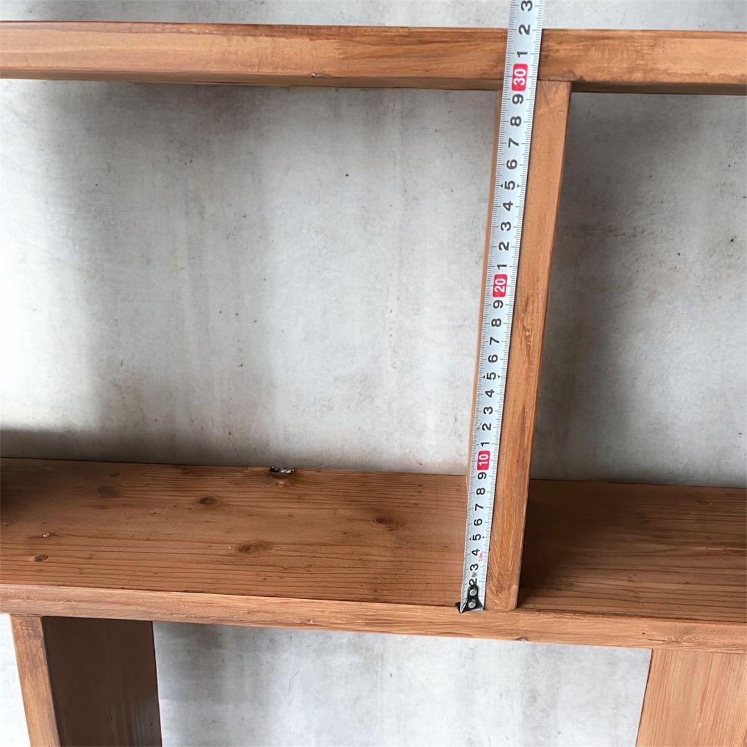 2WAY オープンシェルフ　縦横使用可　ウォルナット塗装　飾り棚 本棚　リビング