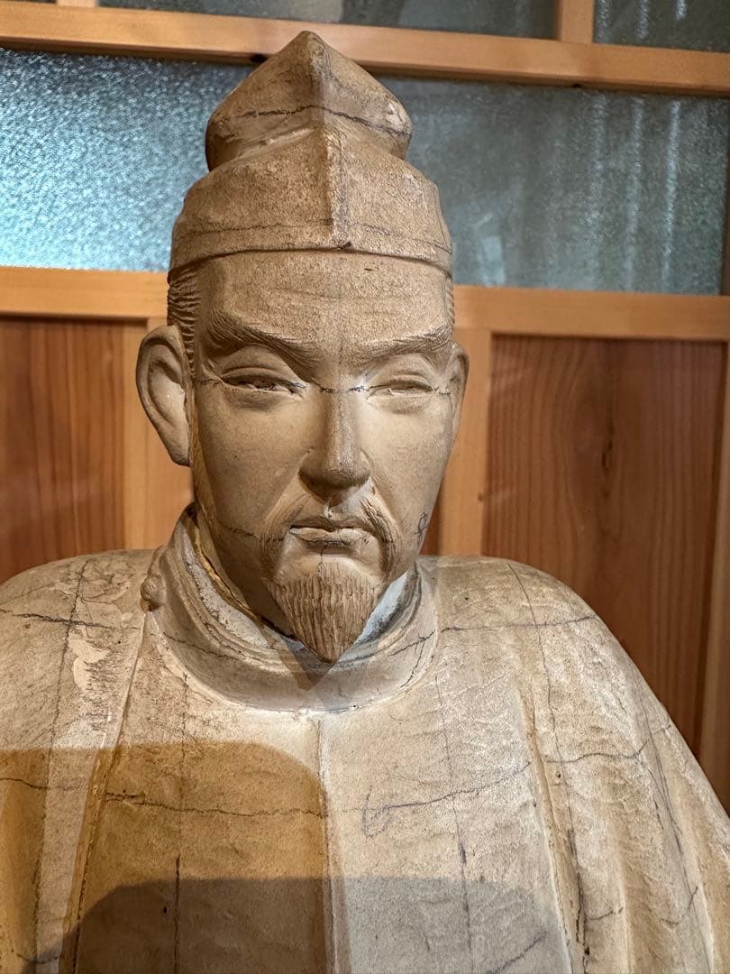 日本の彫刻の模型　模型　彫刻教室　天神様 希少な一点物　焼物