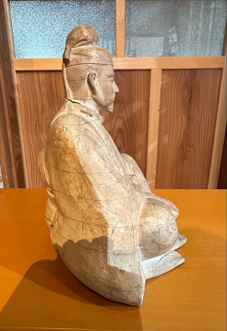 日本の彫刻の模型　模型　彫刻教室　天神様 希少な一点物　焼物