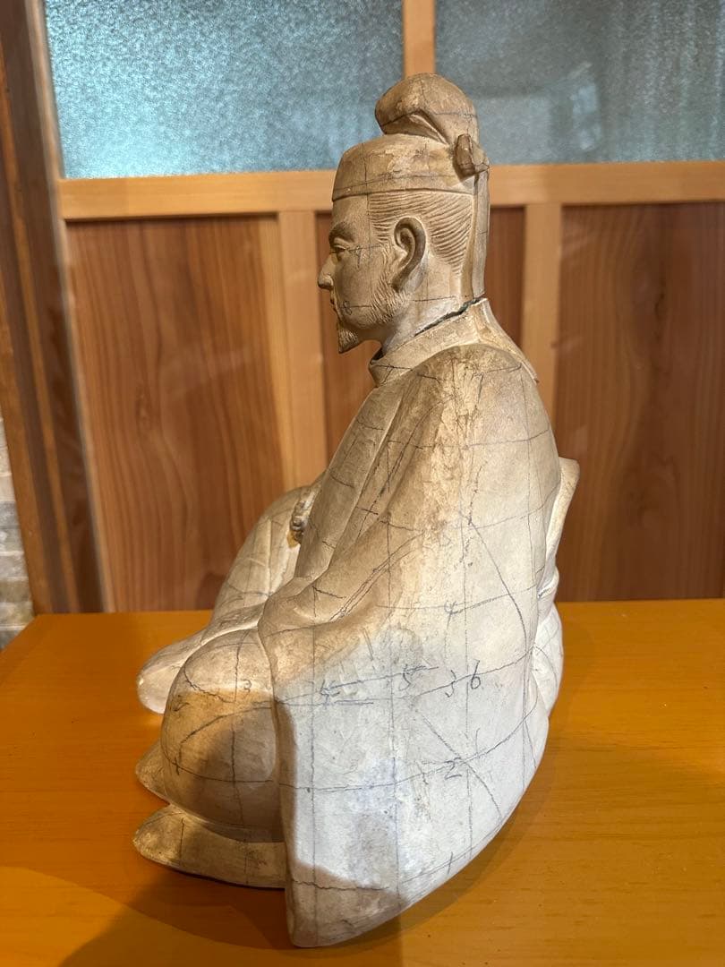 日本の彫刻の模型　模型　彫刻教室　天神様 希少な一点物　焼物