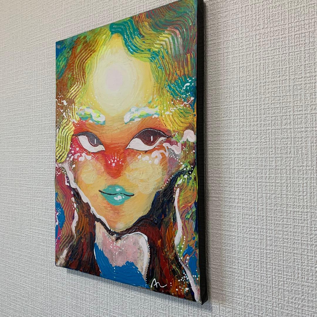 Lady A【ミクストメディア絵画】