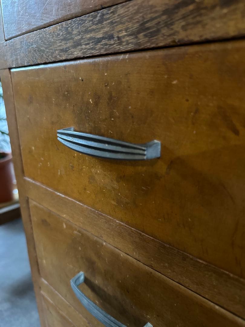 片袖机　古家具　昭和レトロ　木製デスク 文机　作業台