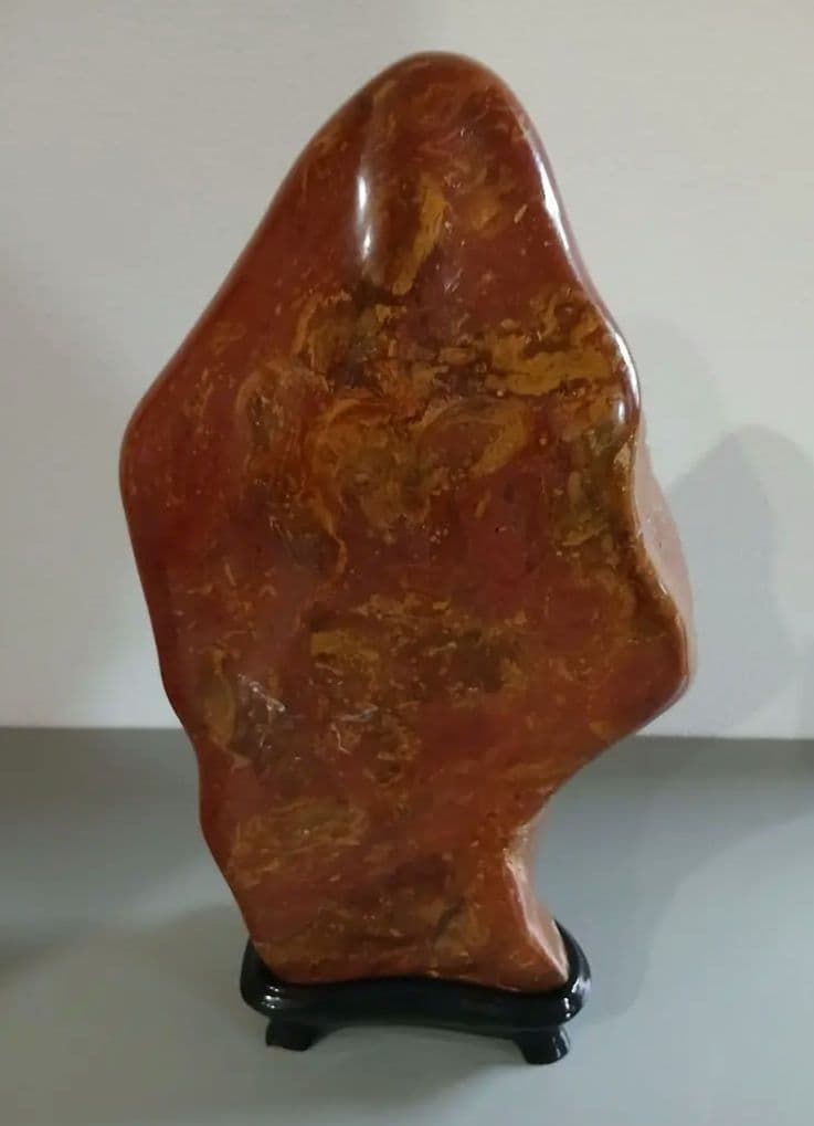 佐渡 赤玉石 6.1kg 台座付き ジャスパー 原石 鑑賞石 天然石 鉱石