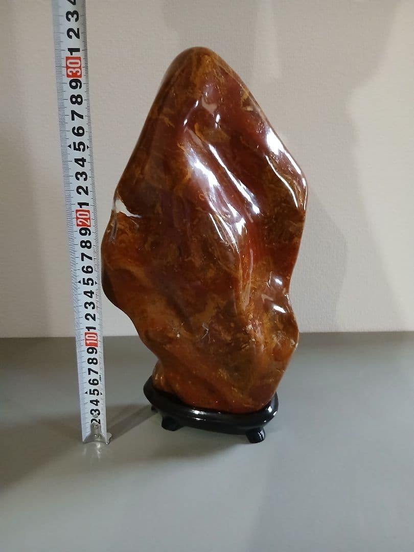 佐渡 赤玉石 6.1kg 台座付き ジャスパー 原石 鑑賞石 天然石 鉱石