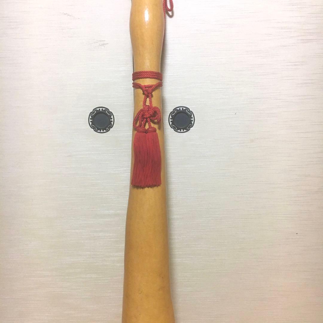 巨大特大ひょうたん　大型飾り瓢箪　縁起物　　　　栓、赤飾り紐付き　　151cm