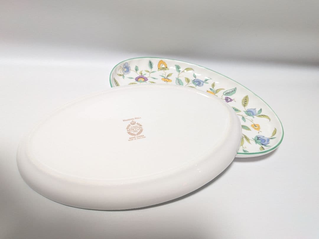 【人気定番柄/美品】ハドンホール 楕円皿 2枚 オーバルプレート MINTON