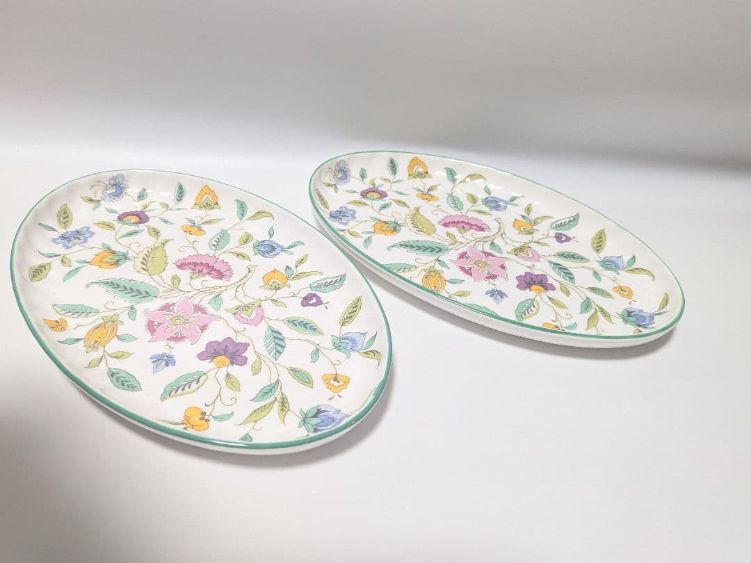【人気定番柄/美品】ハドンホール 楕円皿 2枚 オーバルプレート MINTON