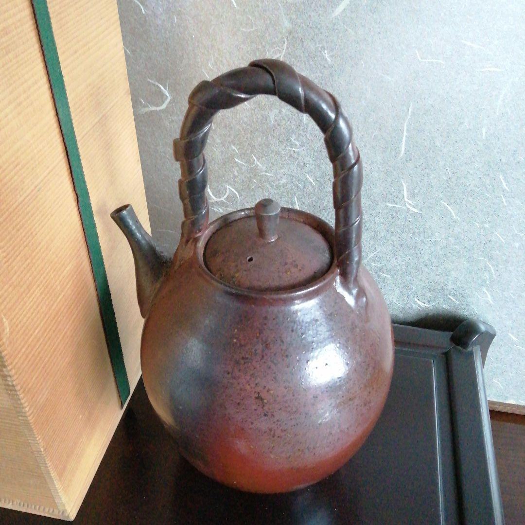 丹波焼　土瓶花入　30cm