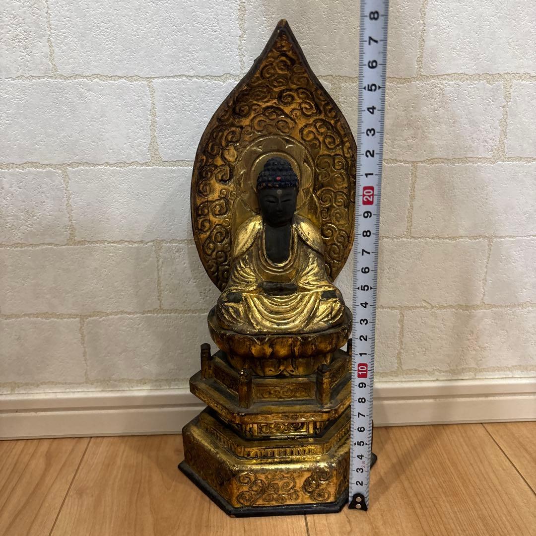 仏像　玉眼　木彫　江戸時代　骨董品　古美術