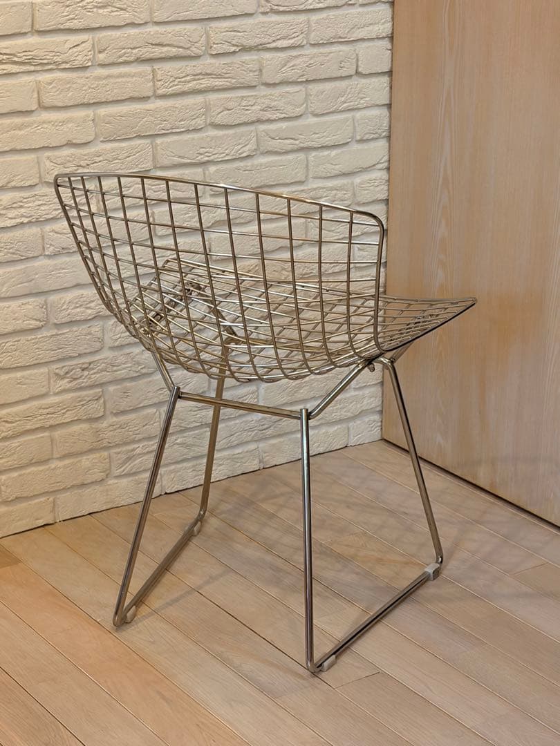 ★美品★ハリー・ベルトイア　ワイヤーチェア① シルバー ミッドセンチュリー