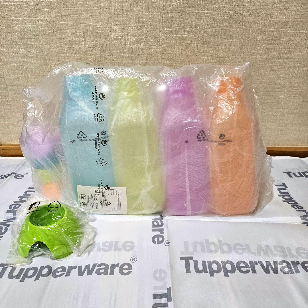 【新品】タッパーウェア スクエア エコボトル1L【エコボトルスタンド付き】