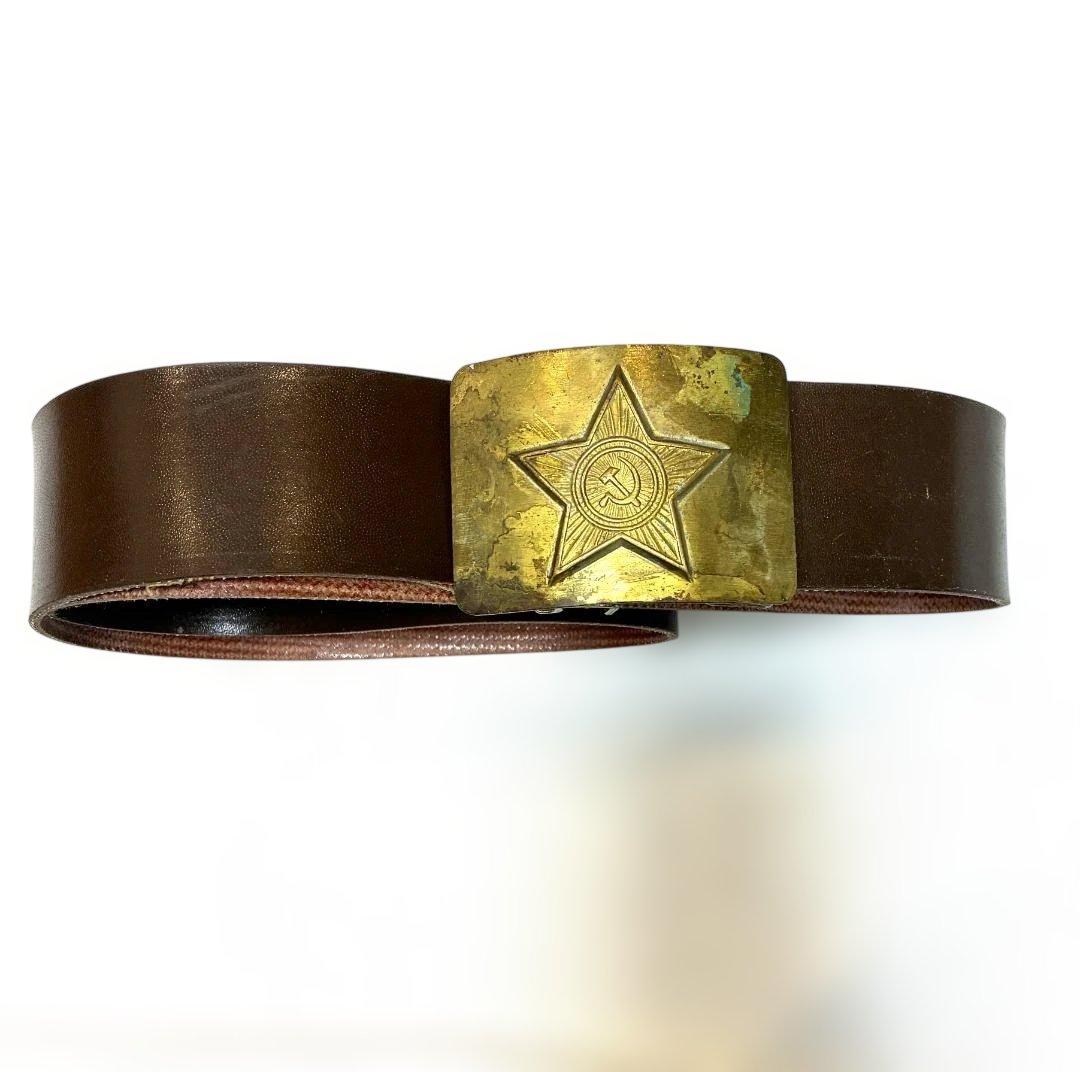 ソ連軍 砲兵 制服セット 70〜80年代 USSR 赤軍 ベルト ３点セット