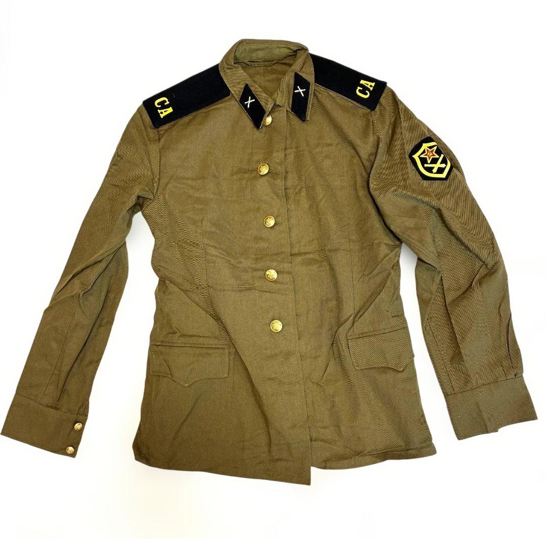 ソ連軍 砲兵 制服セット 70〜80年代 USSR 赤軍 ベルト ３点セット