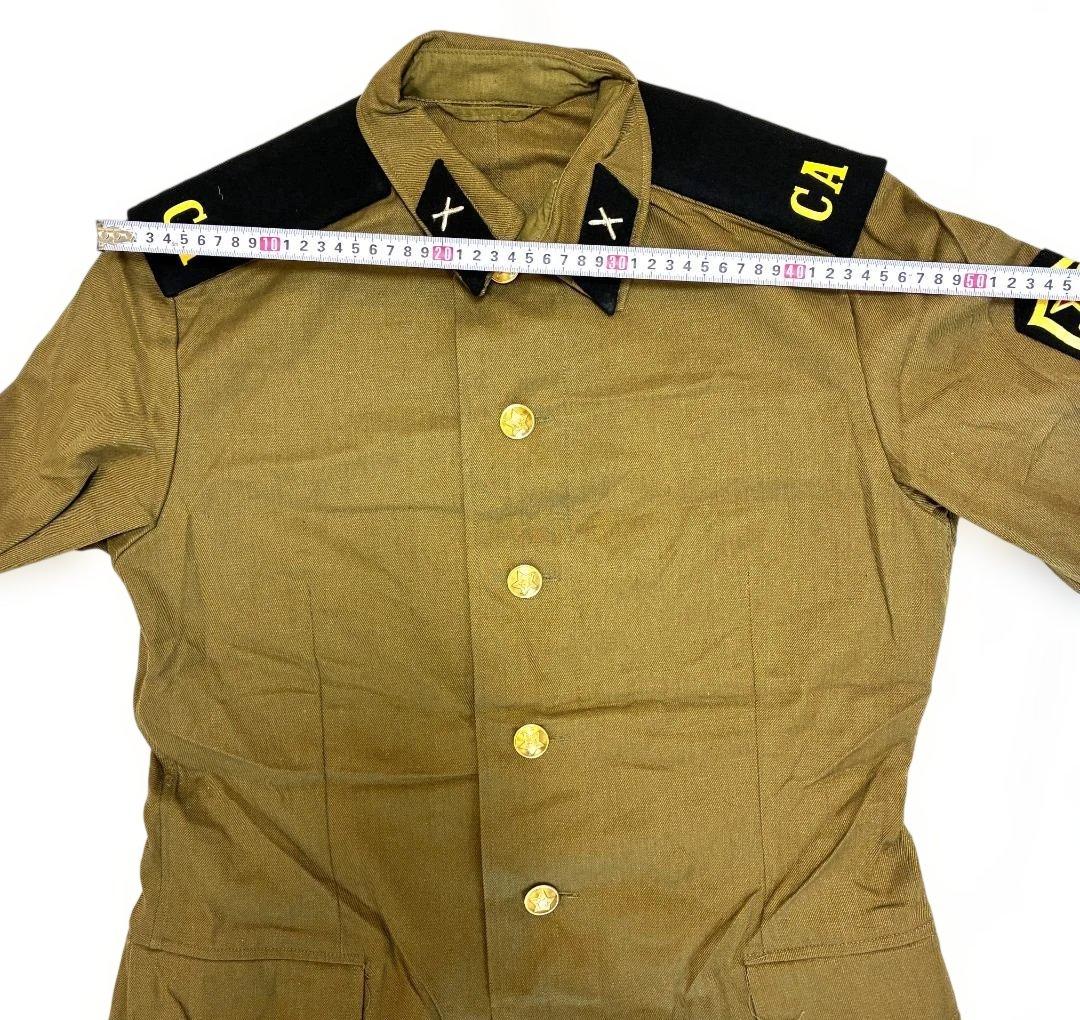 ソ連軍 砲兵 制服セット 70〜80年代 USSR 赤軍 ベルト ３点セット