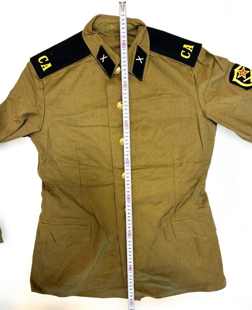 ソ連軍 砲兵 制服セット 70〜80年代 USSR 赤軍 ベルト ３点セット