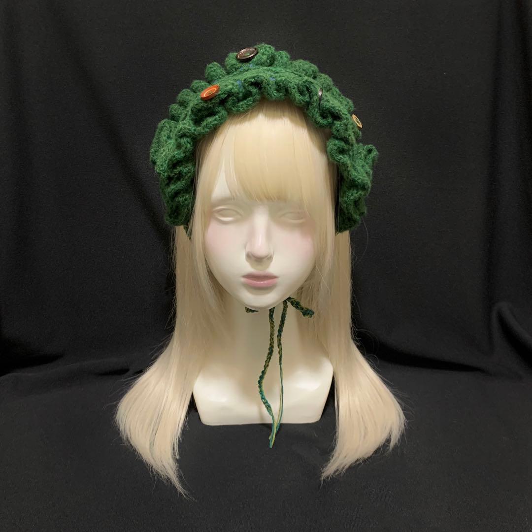 【みちゃん】ハンドメイド ヘッドドレス バブーシュカ 編み物