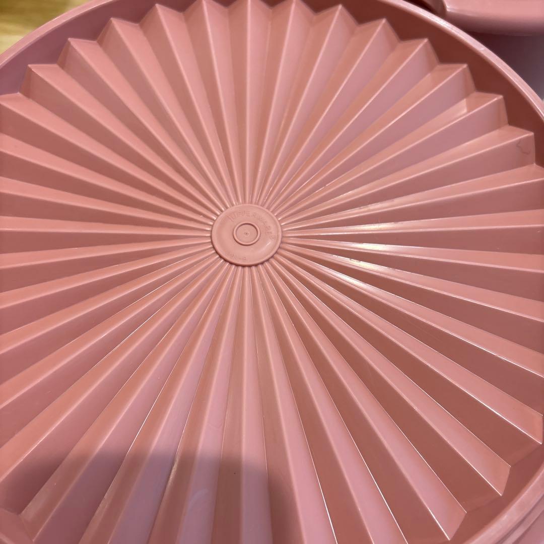 タッパーウェア　マキシデコレーター　サーモンピンク　2個セット　大サイズ