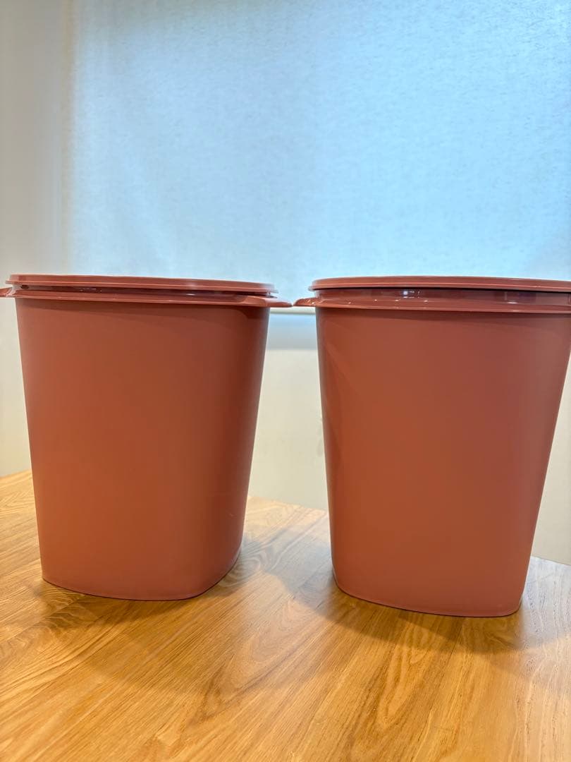 タッパーウェア　マキシデコレーター　サーモンピンク　2個セット　大サイズ