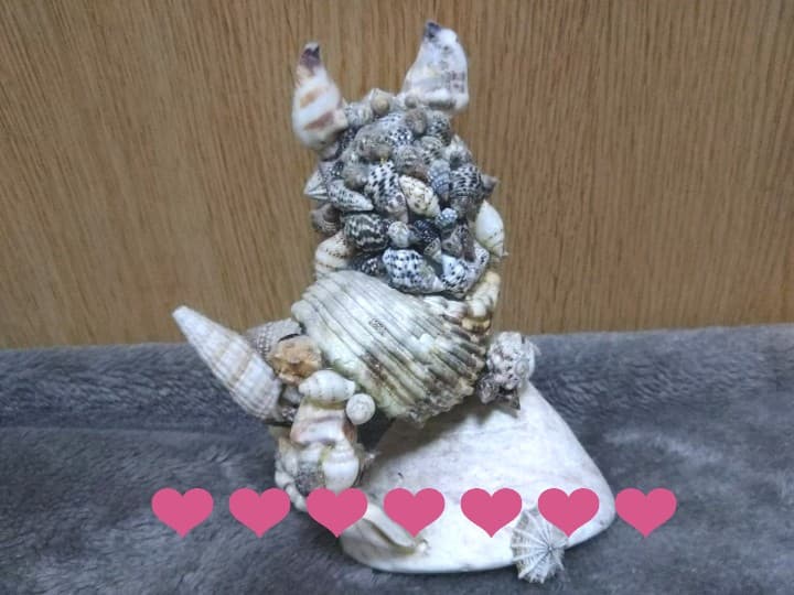 ✨【全沖縄貝殻手造り】『貝殻シーサー』置き物 貴重‼️✨レア物‼️✨