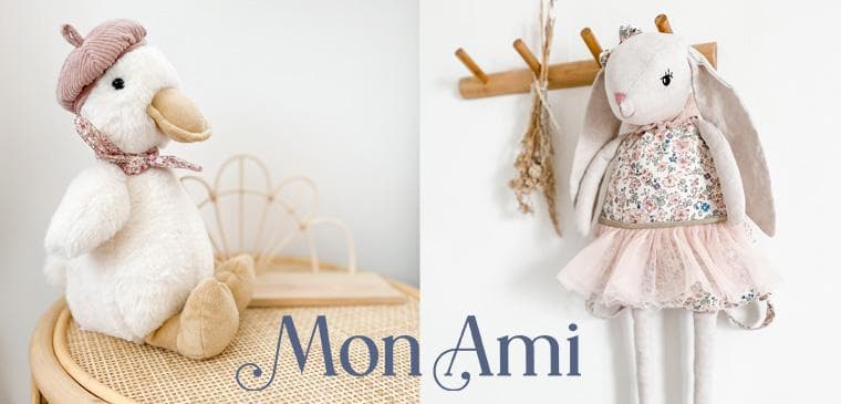 新品最終お値下げフランス発【MON AMI】パリ モーブプードルぬいぐるみ