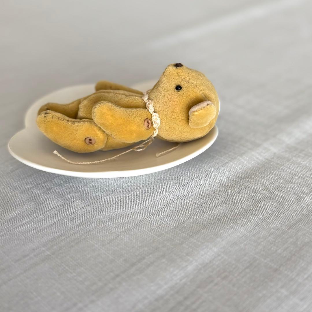 人気作家様ハンドメイド◾️小さなくまのぬいぐるみ◾️ベージュ◾️テディベア ミニチュア