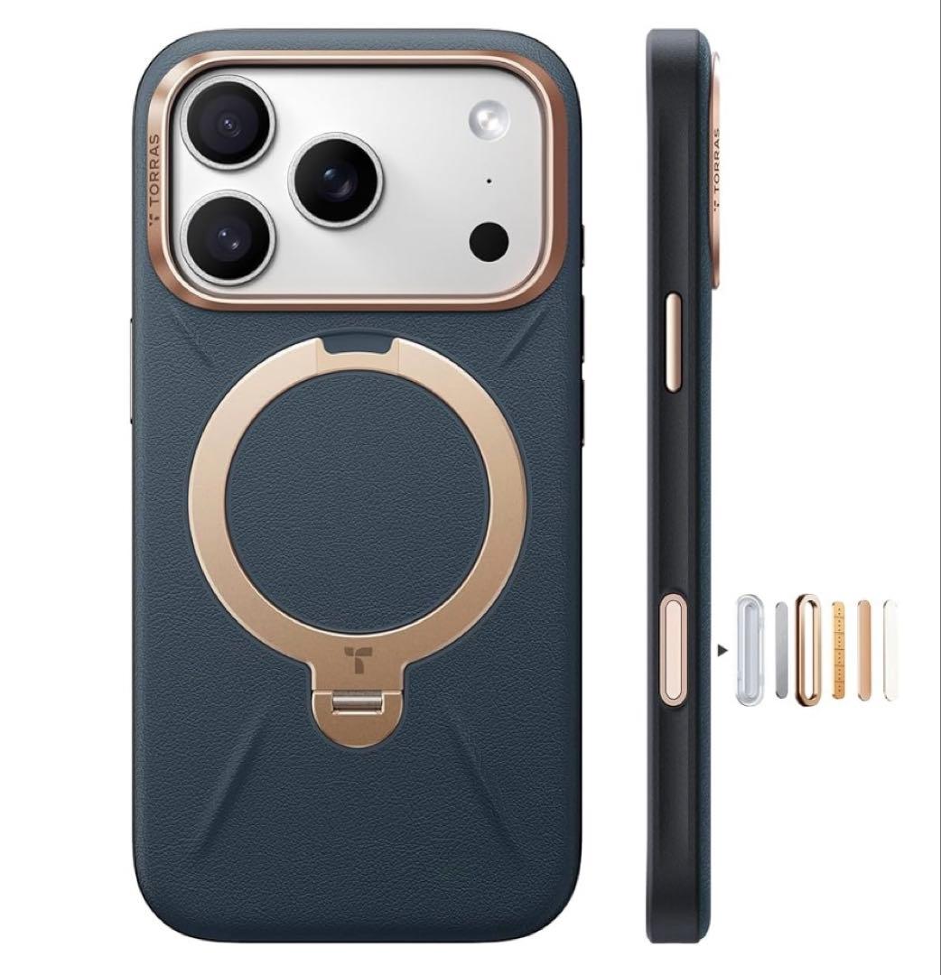 TORRAS iPhone 17 Pro ケース 耐衝撃 マグセーフ レザー